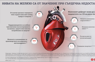 Нивата на желязо са от значение при сърдечна недостатъчност